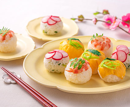3種の手まり寿司 ひなまつりレシピ特集 スプーン印 の三井製糖株式会社