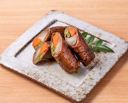 野菜の牛肉巻き(八幡巻き)